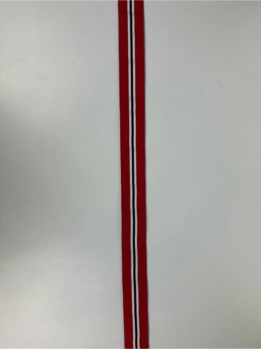 Polo by Ralph Lauren Striped Ribbon Belt with Light Gold Buckle
